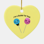 Ik ben een sukkel voor je! keramisch ornament (Achterkant)