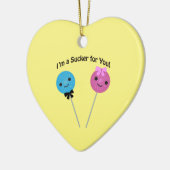 Ik ben een sukkel voor je! keramisch ornament (Links)