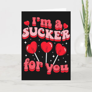 Ik ben een sukkel voor jou Candy Heart Love Happy Kaart