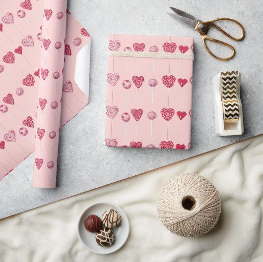 Ik ben een sukkel voor jou Lollipop Valentijn Cadeaupapier (Crafts)