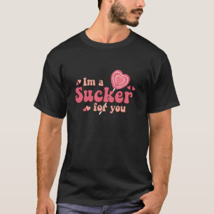 Ik ben een sukkel voor jou Snoep hart liefde happy T-shirt