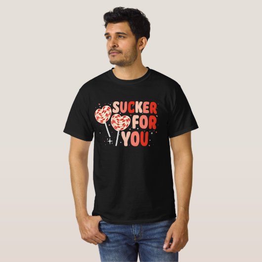 Ik ben een sukkelaar voor je Snoep hartliefde, vro T-shirt (Voorkant volledig)