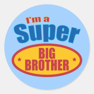 Ik ben een Super Big Brother Ronde Sticker