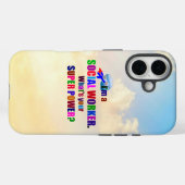 "Ik ben een superheld uit de sociale wereld" Case-Mate iPhone Case (Achterkant (horizontaal))