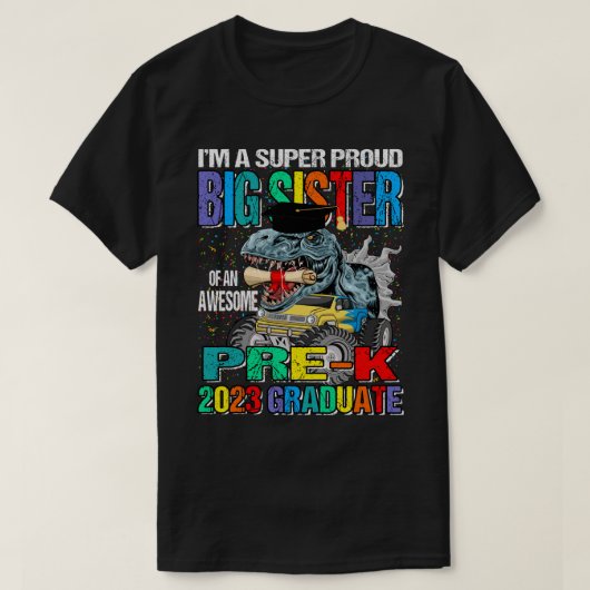 Ik ben een supertrots zusje van een Geweldige pre- T-shirt (Design voorkant)