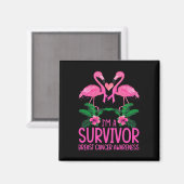 Ik ben een Survivor Borst Cancer Awareness Flaming Magneet (Voorkant / Achterkant)