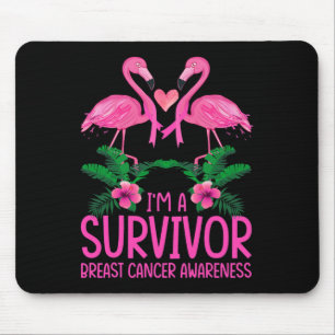 Ik ben een Survivor Borst Cancer Awareness Flaming Muismat