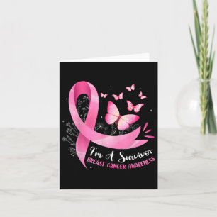 Ik ben een Survivor Breast Cancer Awareness Pink R Kaart