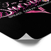 Ik ben een Survivor Breast Cancer Awareness Pink R Poster (Hoek)