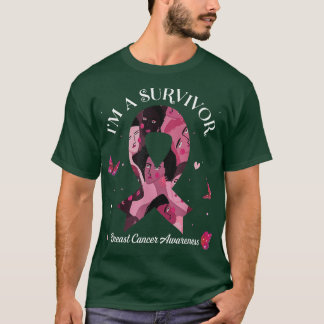 Ik ben een Survivor Breast Cancer Awareness Pink R T-shirt