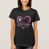Ik ben een Survivor Breast Cancer Awareness Pink R T-shirt (Voorkant)