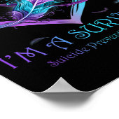 Ik ben een Survivor Butterfly Heart Suicide Preven Poster (Hoek)