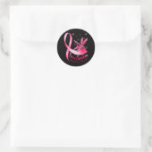 Ik ben een Survivor Dragonfly Breast Cancer Bewust Ronde Sticker (Tas)