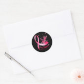 Ik ben een Survivor Dragonfly Breast Cancer Bewust Ronde Sticker (Envelop)