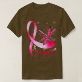 Ik ben een Survivor Dragonfly Breast Cancer Bewust T-shirt (Design voorkant)