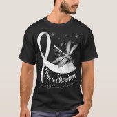 Ik ben een Survivor Dragonfly Lung Cancer Awarenes T-shirt (Voorkant)