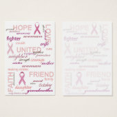 Ik ben een Survivor Gift Label II Visitekaartjes (Voorkant /achterkant)