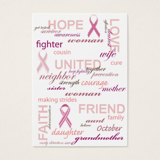 Ik ben een Survivor Gift Label II Visitekaartjes (Voorkant)