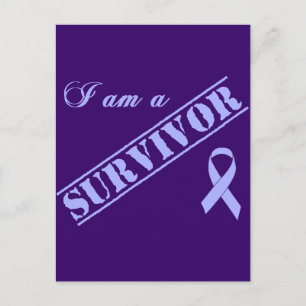 Ik ben een Survivor - Lavender Ribbon General Canc Briefkaart
