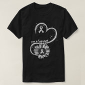 Ik ben een Survivor Lung Cancer Awareness Warrior  T-shirt (Design voorkant)