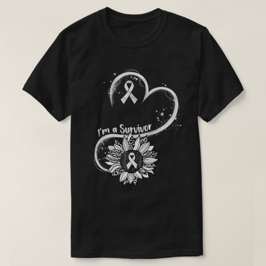 Ik ben een Survivor Lung Cancer Awareness Warrior  T-shirt (Design voorkant)