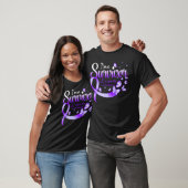 Ik ben een Survivor Lupus Awareness Butterfly Ribb T-shirt (Unisex)