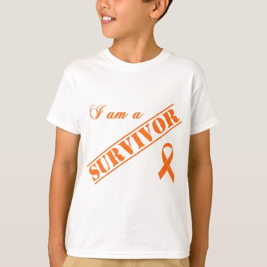 Ik ben een Survivor - Oranje lint T-shirt (Voorkant)