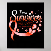 Ik ben een Survivor RSD CRPS Awareness Butterfly Poster (Voorkant)