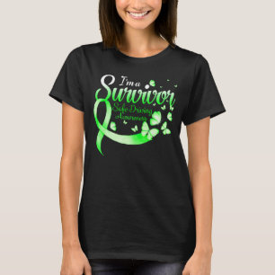 Ik ben een Survivor Safe Driving Awareness Butterf T-shirt