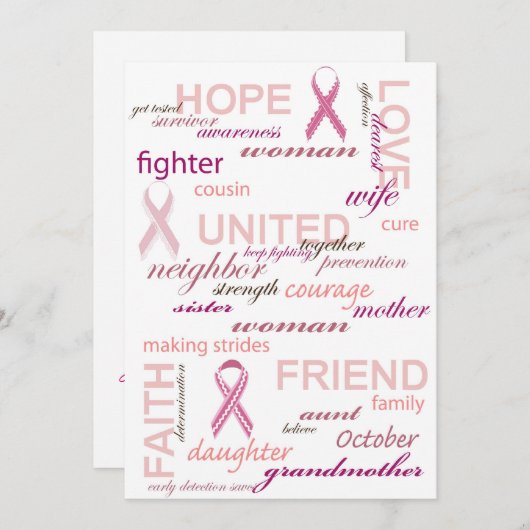 Ik ben een Survivor Uitnodiging (Voorkant / Achterkant)