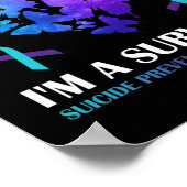 Ik ben een Survivor Zelfmoordpreventie Boter Poster (Hoek)