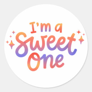 Ik ben een Sweet One Pastel Verjaardag Sticker