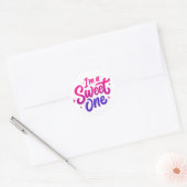 Ik ben een Sweet One Pink Birthday Sticker (Envelop)