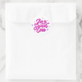 Ik ben een Sweet One Pink Birthday Sticker (Tas)
