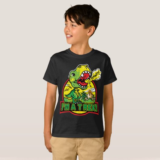 Ik ben een T Rex. T-shirt (Voorkant volledig)
