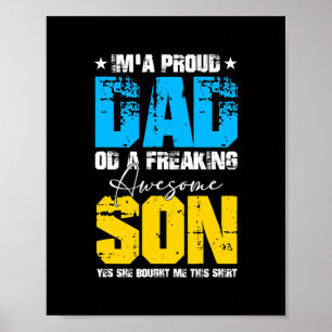 Ik ben een T-shirt van pappa uit Son Funny Fathers Poster