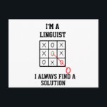 Ik ben een taalkundige, ik vind altijd een oplossi briefkaart<br><div class="desc">Grappig en geweldig verjaardagscadeau voor moederdag,  vaderdag,  kerst,  voor moeder,  vader,  geliefde,  man en vrouw</div>
