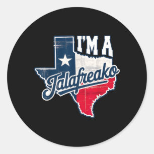 Ik ben een Talao Texas trots zeggen zuidelijke hum Ronde Sticker