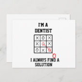 Ik ben een tandarts, ik vind altijd een oplossing briefkaart (Voorkant / Achterkant)