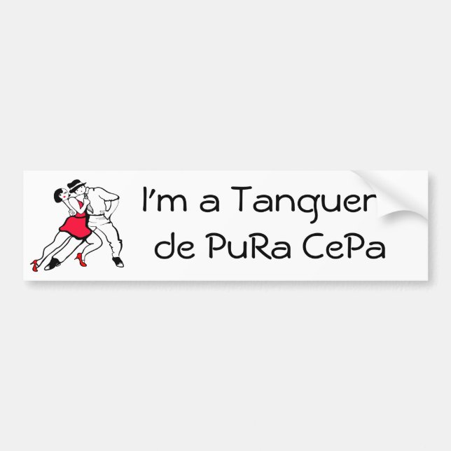 Ik ben een Tanguero de Pura Cefa Bumpersticker (Voorkant)