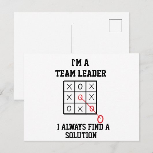 Ik ben een teamleider die ik altijd een oplossing briefkaart (Voorkant / Achterkant)