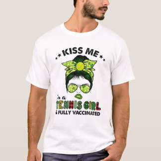 Ik ben een Tennis Girl Irish Shamrock St Patric T-shirt