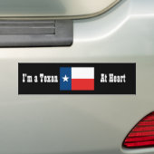 Ik ben een Texaan op het hart Bumpersticker (Op auto)