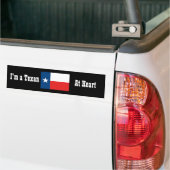 Ik ben een Texaan op het hart Bumpersticker (Op Truck)