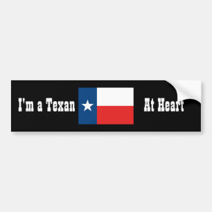 Ik ben een Texaan op het hart Bumpersticker