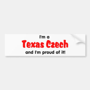 Ik ben een Texas Tsjech - T-shirt Bumpersticker