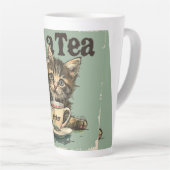 Ik ben een thee drinker digitale kunst latte mok (Rechterhoek)