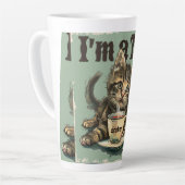 Ik ben een thee drinker digitale kunst latte mok (Linkerhoek)