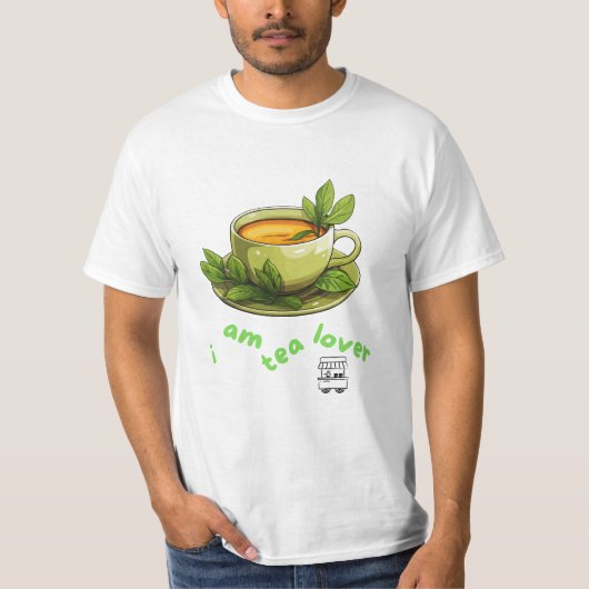 Ik ben een theeliefhebber Grappig T-shirt (Voorkant)
