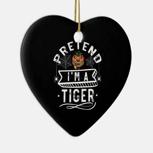 Ik ben een Tiger Funny Halloween Costume Gift. Keramisch Ornament (Rechts)